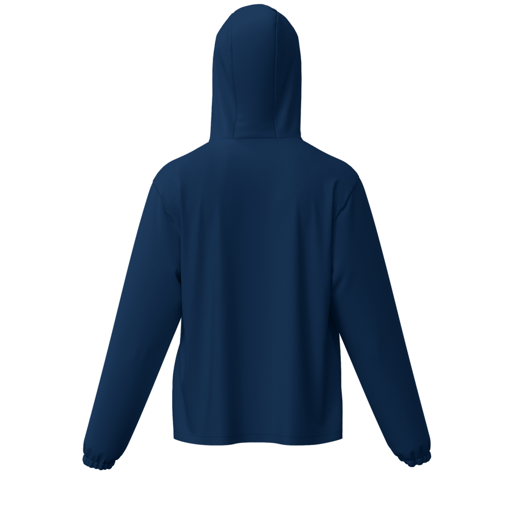 Sunny Day Bros Navy w/ Gold Stripe UPF50 Unisex Full-Zip Hooded Windbreaker Jacket