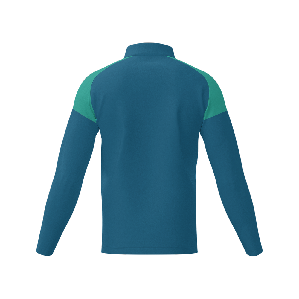 The Coastal Explorer Men's UPF50+ 3 Qtr Quarter Zip- Ocean Blue & Teal