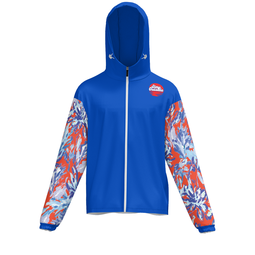 Unisex Full-Zip Hooded Windbreaker Jacket - Water Resistant