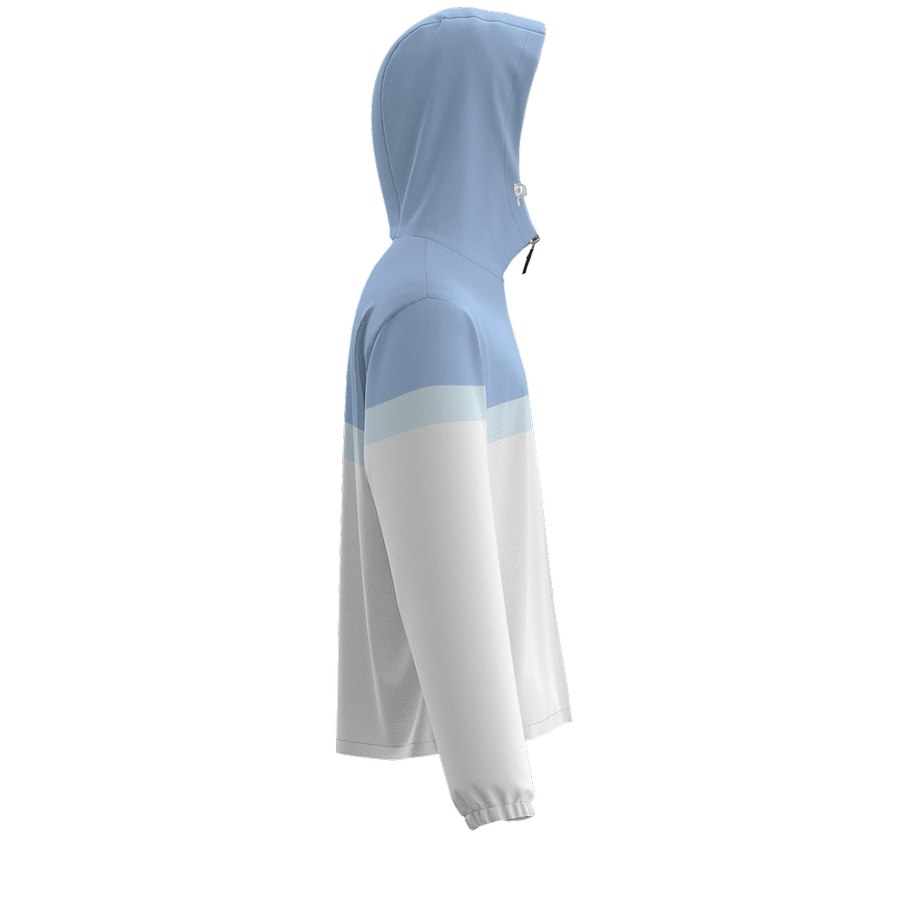 Unisex Full-Zip Hooded Windbreaker Jacket - Water Resistant
