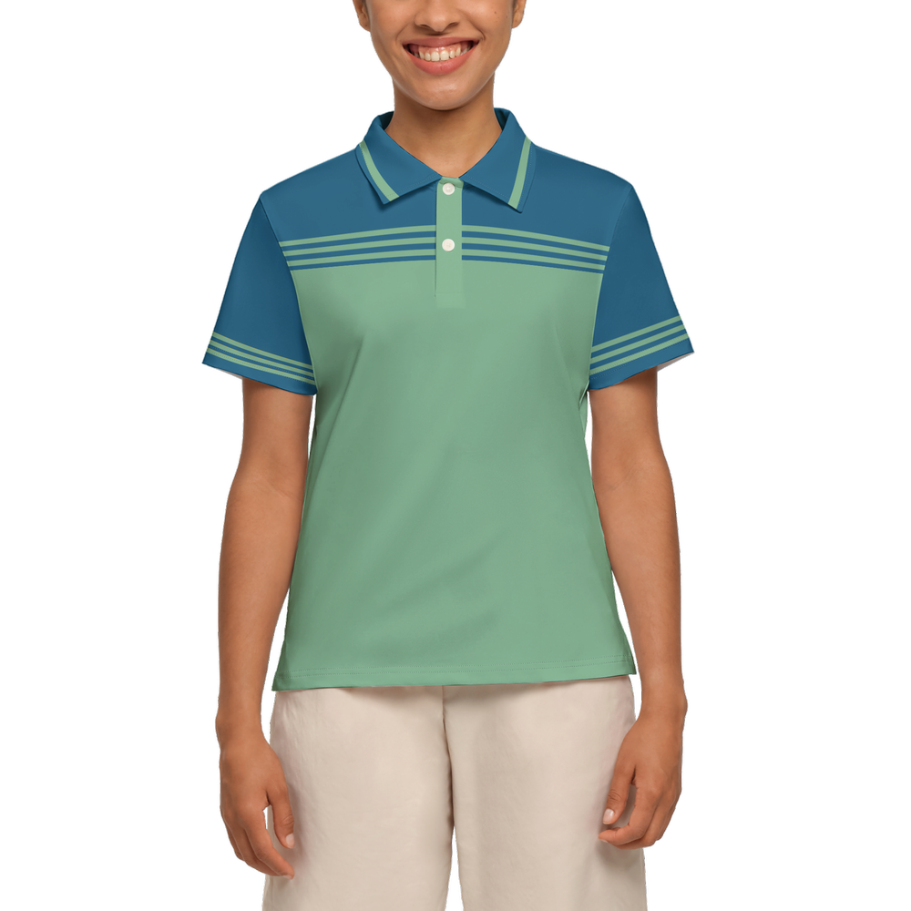 Women's Slim Fit Short-Sleeve Polo Shirt-Heavyweight 225g