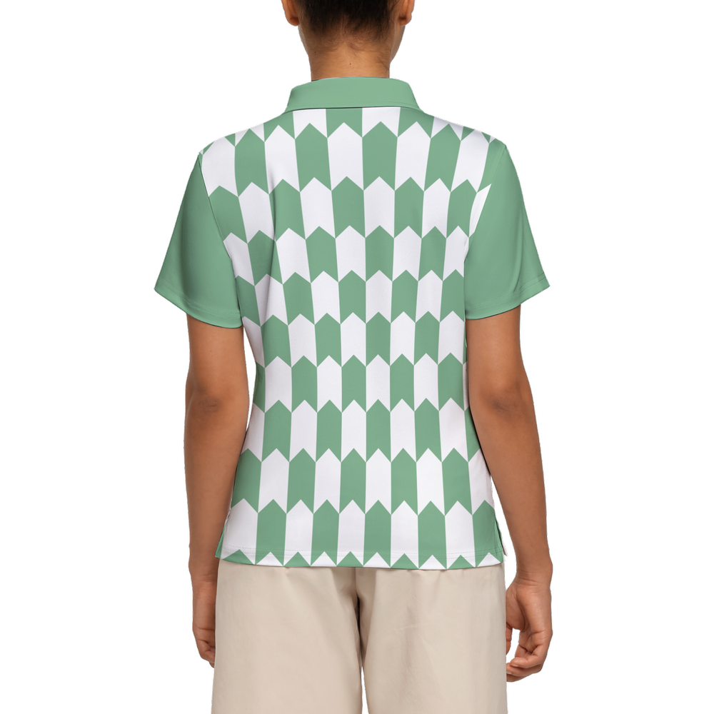Women's Slim Fit Short-Sleeve Polo Shirt-Heavyweight 225g