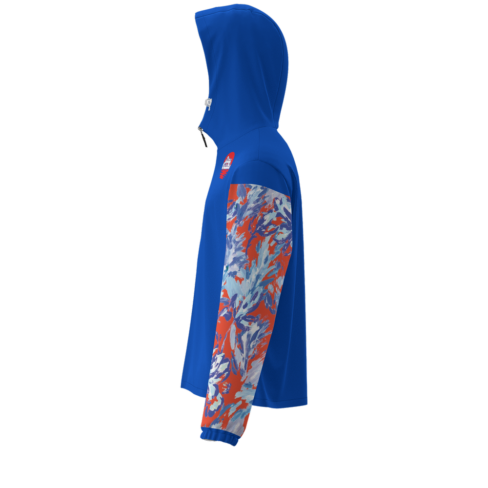 Unisex Full-Zip Hooded Windbreaker Jacket - Water Resistant