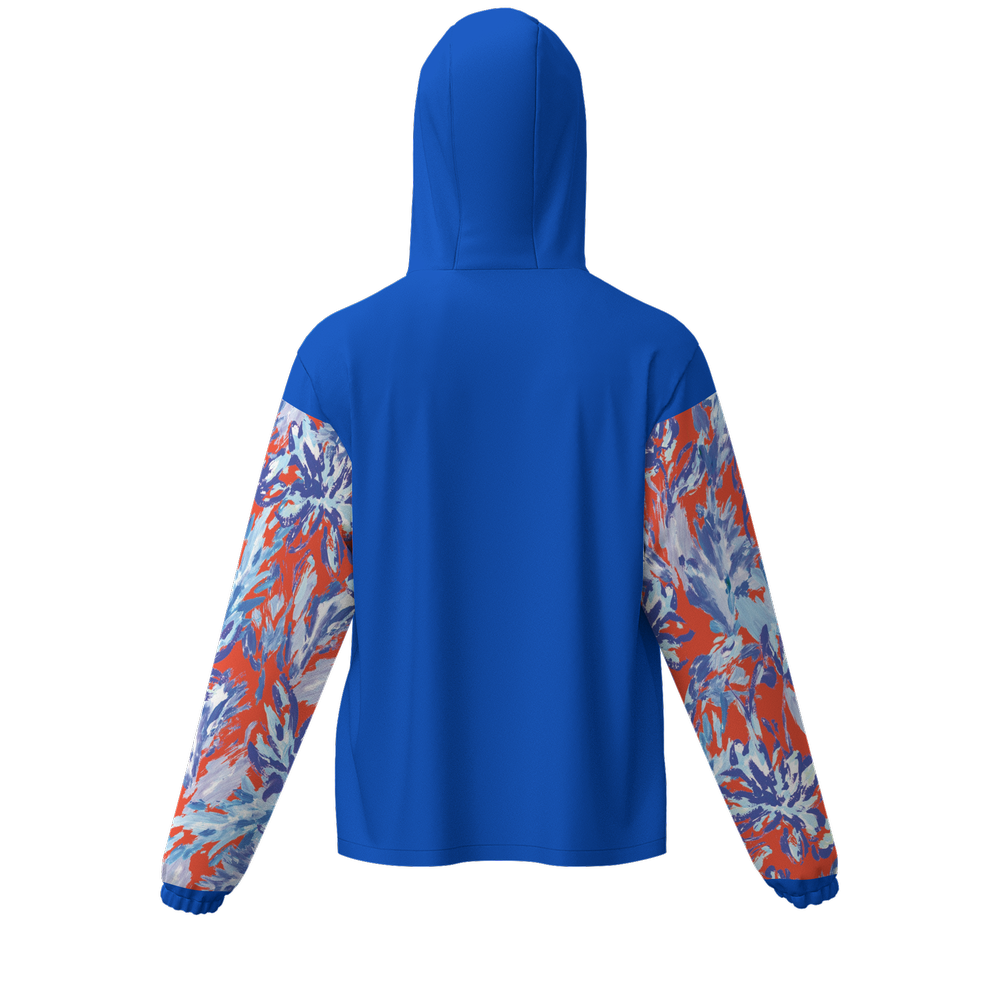 Unisex Full-Zip Hooded Windbreaker Jacket - Water Resistant