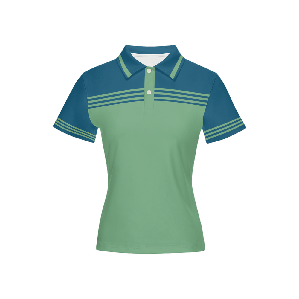 Women's Slim Fit Short-Sleeve Polo Shirt-Heavyweight 225g