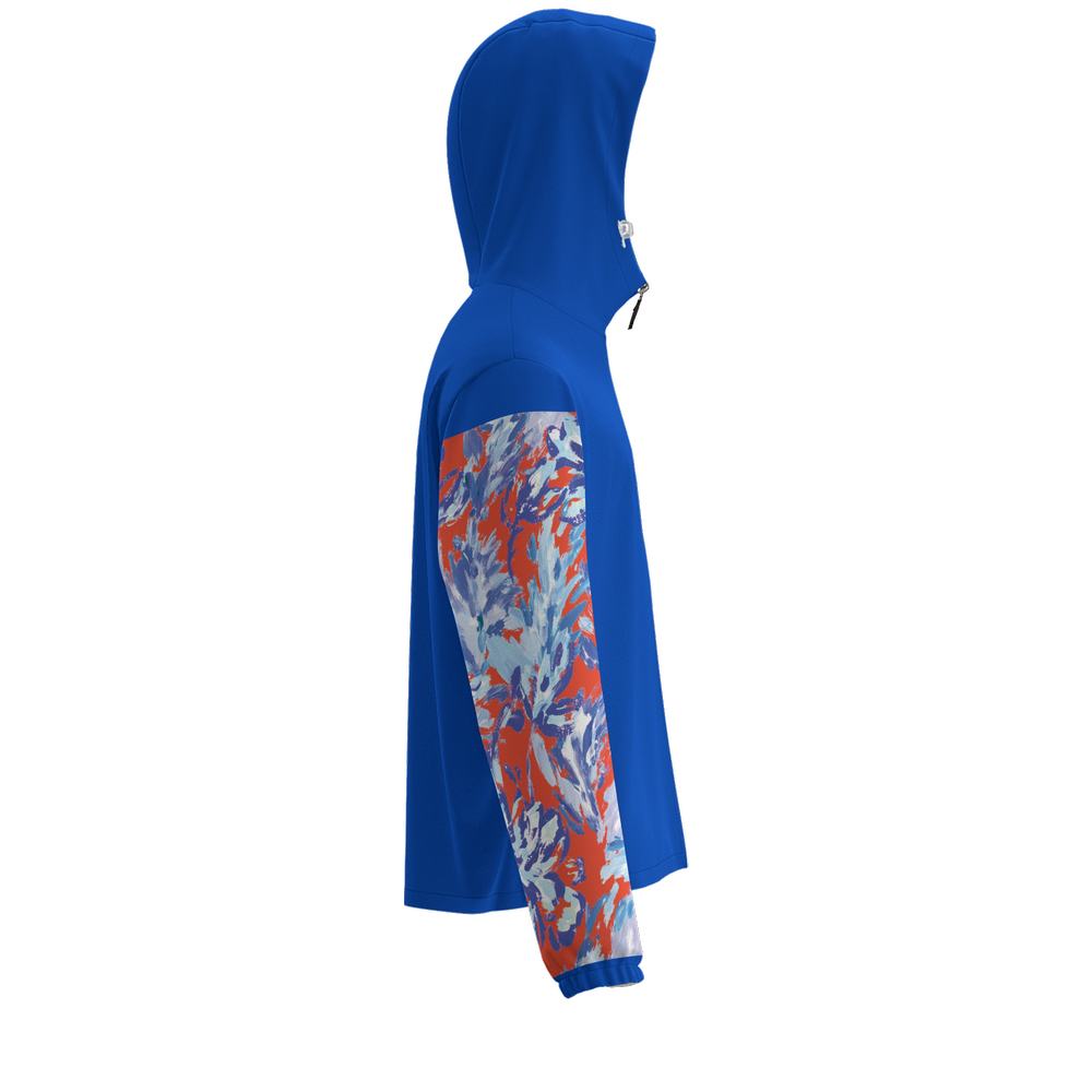 Unisex Full-Zip Hooded Windbreaker Jacket - Water Resistant