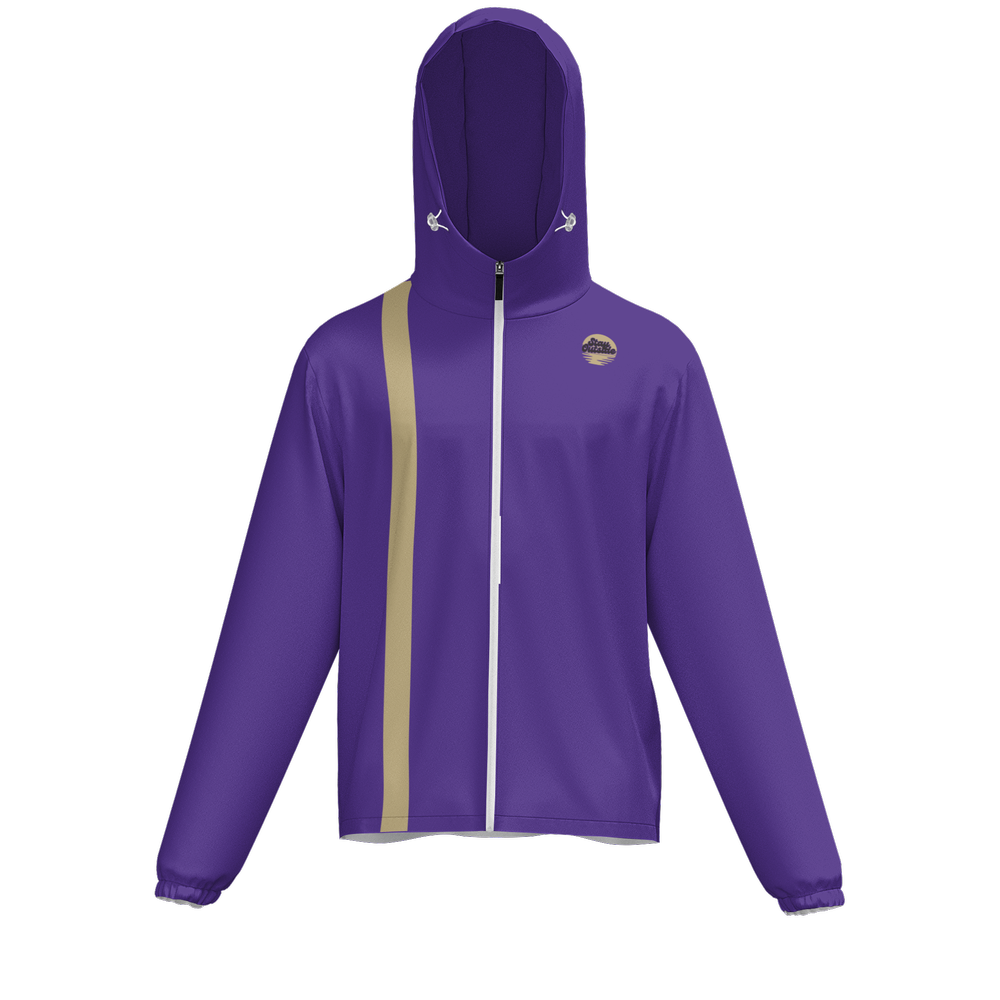 Sunny Day Bros Purple UPF50+ Unisex Full-Zip Hooded Windbreaker Jacket