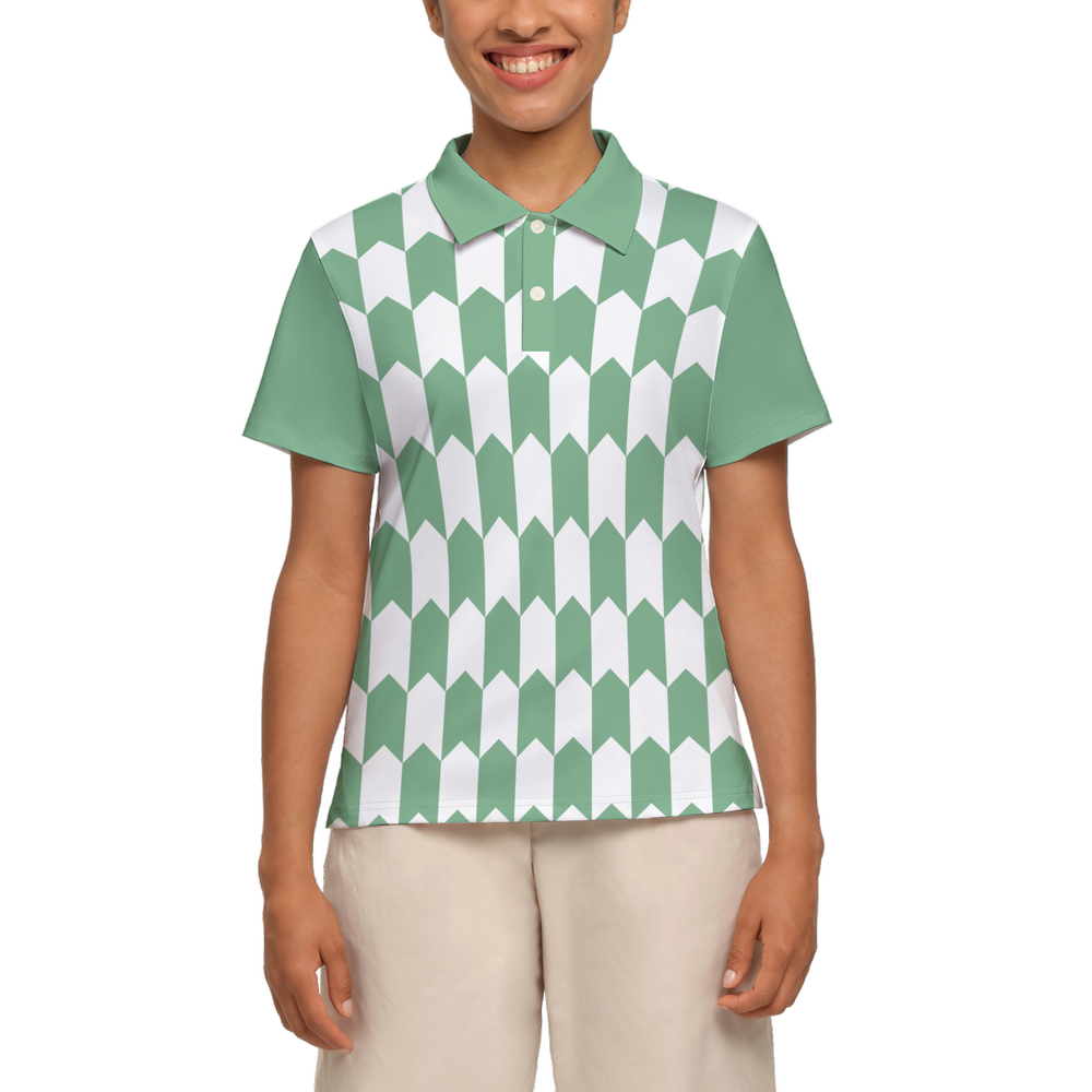 Women's Slim Fit Short-Sleeve Polo Shirt-Heavyweight 225g