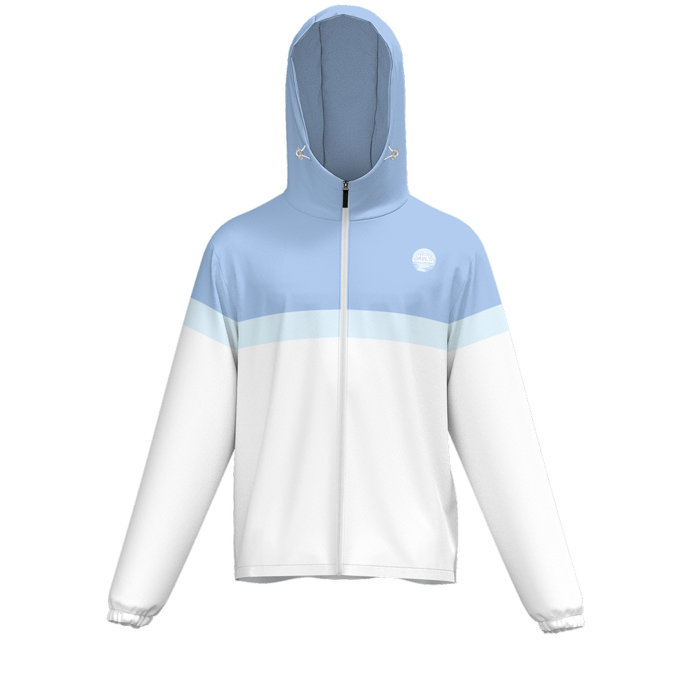 Unisex Full-Zip Hooded Windbreaker Jacket - Water Resistant